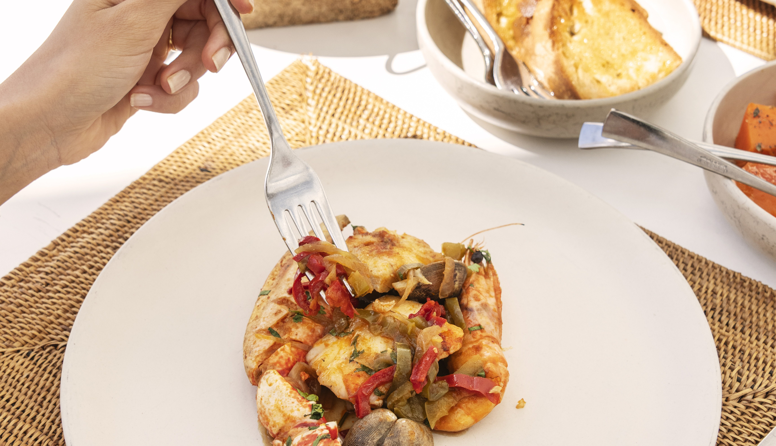 Cataplana de marisco e Villa Alvor